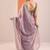 lavender embellished zari heavy work saree