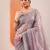 lavender embellished zari heavy work saree