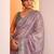 lavender embellished zari heavy work saree