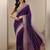 purple embellished saree with unstitched blouse piece