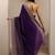 purple embellished saree with unstitched blouse piece