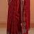 Red red printed georgette saree with unstitched blouse piece