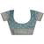 blue ethnic motifs printed saree with unstiched blouse piece
