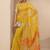 yellow embellished saree with unstitched blouse piece