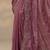 mauve embroidered crepe saree with unstitched blouse piece