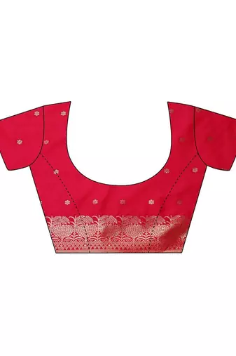 woven design banarasi saree with unstitched blouse piece