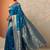 blue woven design banarasi saree with unstitched blouse piece