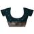 teal woven design banarasi saree with unstitched blouse piece