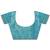 blue embroidered organza saree with unstitched blouse piece
