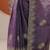 purple embroidered organza saree with unstitched blouse piece