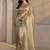 taupe beads and stones heavy work saree