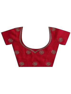 embellished saree with unstitched blouse piece 2