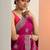 embellished saree with unstitched blouse piece