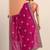 embellished saree with unstitched blouse piece