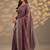 violet embellished saree with unstitched blouse piece