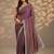violet embellished saree with unstitched blouse piece