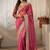 net saree with embroidered border