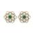 Smooth round shape green kundan mehandi gold plated stud earring for women and girls