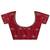maroon embellished saree with unstitched blouse piece
