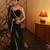 black floral embellished georgette saree