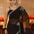 black floral embellished georgette saree