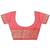 Red red printed banarasi georgette saree with unstitched blouse piece