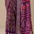purple printed georgette saree with unstitched blouse piece
