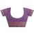 purple printed georgette saree with unstitched blouse piece