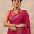 pink printed chiffon saree with unstitched blouse piece