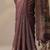 purple printed cotton blend sarees with unstitched blouse piece