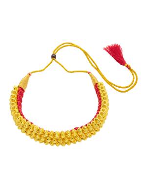 Maharashtrian gold plated thushi choker necklace for women and girls 2