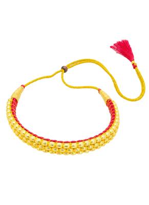 Maharashtrian gold plated thushi choker necklace for women and girls 3