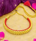 Maharashtrian gold plated thushi choker necklace for women and girls