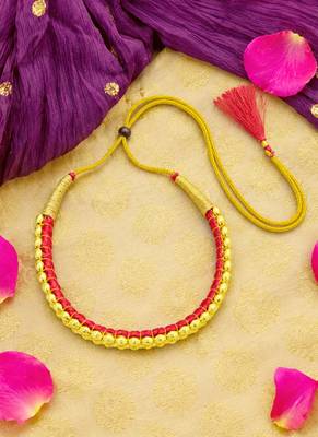 Maharashtrian gold plated thushi choker necklace for women and girls 3