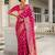 pink woven design saree with unstitched blouse piece