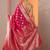 pink woven design saree with unstitched blouse piece