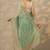 sea green embroidered banarasi nylon saree with unstitched blouse piece