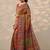 mustard printed saree with unstitched blouse piece