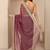 Purple maroon solid saree with unstitched blouse piece