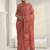 red batik print cotton saree
