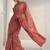 red batik print cotton saree