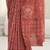 red batik print cotton saree