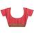 red solid saree with unstitched blouse piece