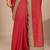 red solid saree with unstitched blouse piece