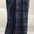 blue indigo dabu print cotton saree