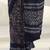 navy blue indigo dabu print cotton saree