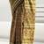olive henna green floral dabu print cotton saree