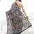 grey swirl printed cotton saree