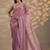 lavender embellished saree with unstitched blouse piece