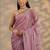 lavender embellished saree with unstitched blouse piece